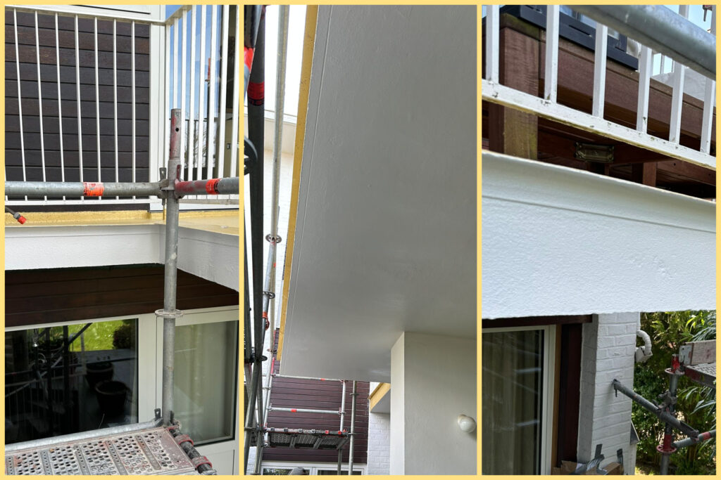 Betonhertstelling en schilderen terras